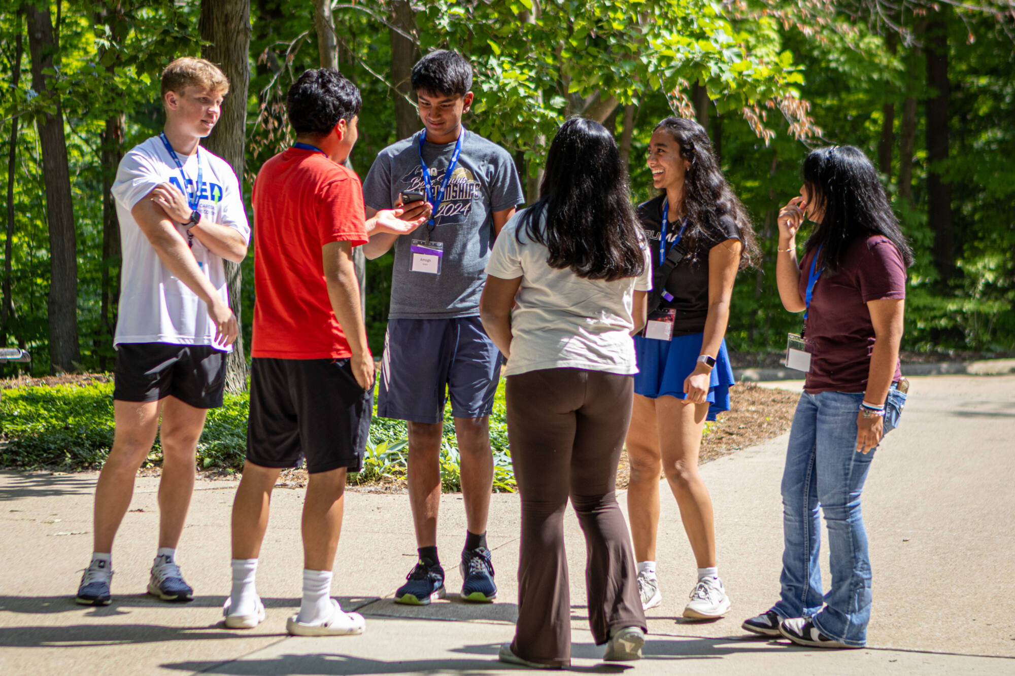 ACED Camp Students, Group of 6 Talking